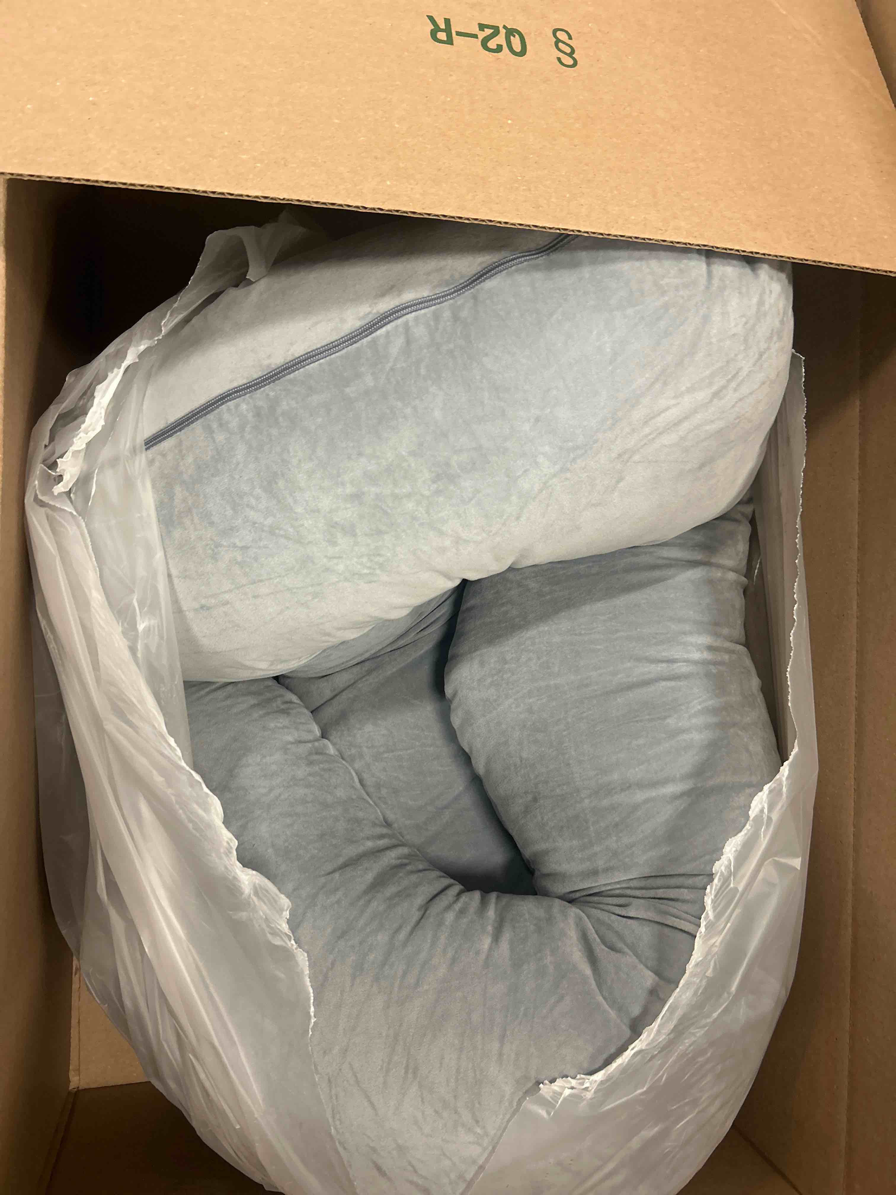 Condition photo showing New/Like New for pillani pregnancy pillows for sleeping  57-inch maternity pillow for pregnant women with removable washable cover  support for back, belly, neck, legs, and hips v c u shaped full body pillow