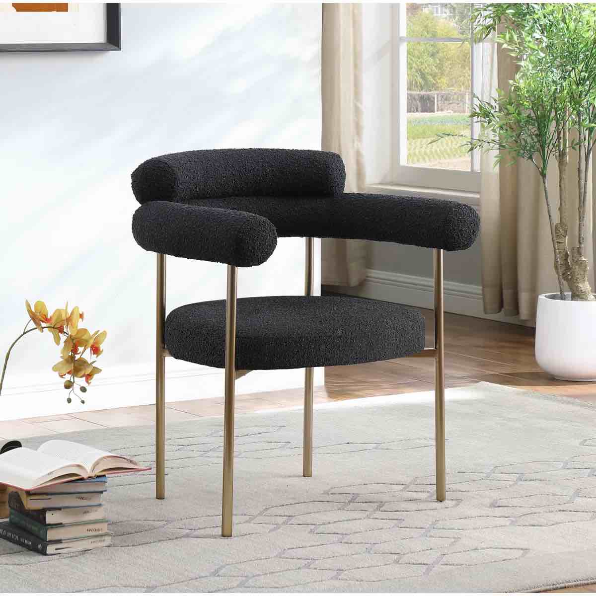 Joni Boucle Upholstered Arm Chair (Set of 2)