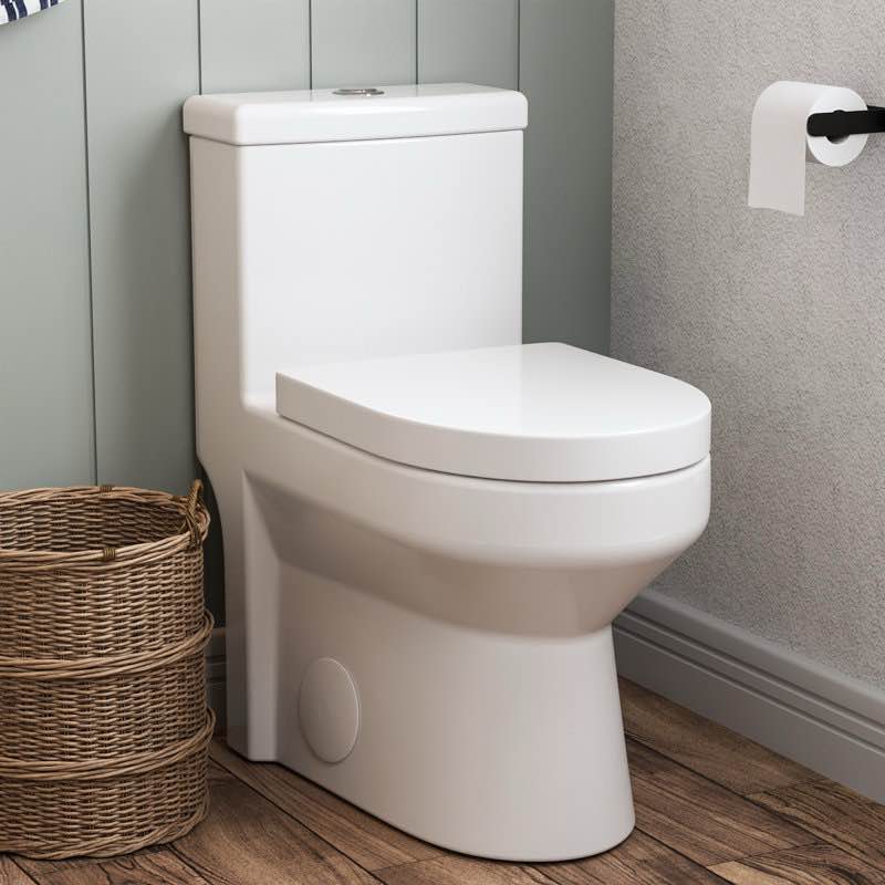deervalley liberty compact toilets one-piece toilet with high-efficiency flush round toilet for space-saving floor mounted (seat included) dv-1f52812