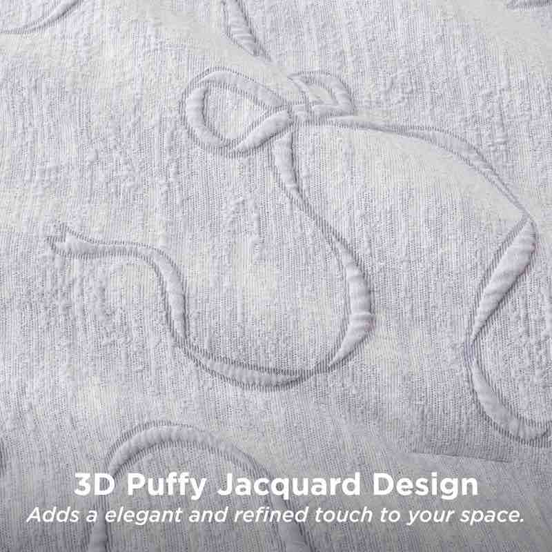 Condition photo showing New/Like New for 3D Puffy Jacquard Embroidery Bedding Comforter Set-Twin