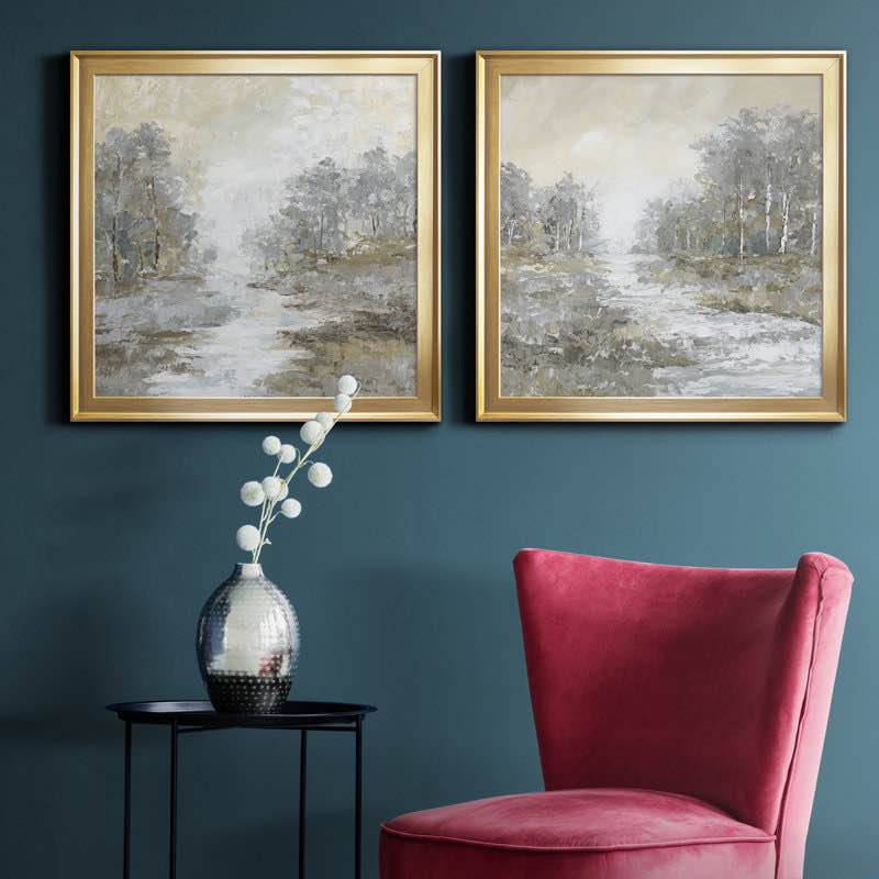 Condition photo showing New/Like New for " Babbling Brook I " 2 - Pieces Painting Print (Set of 2)