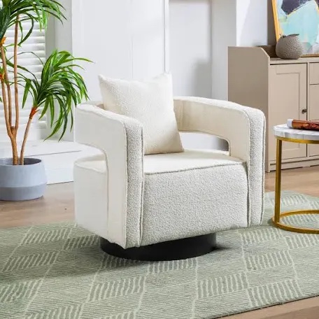 Condition photo showing New/Like New for Davidanthony Upholstered Swivel Barrel Chair