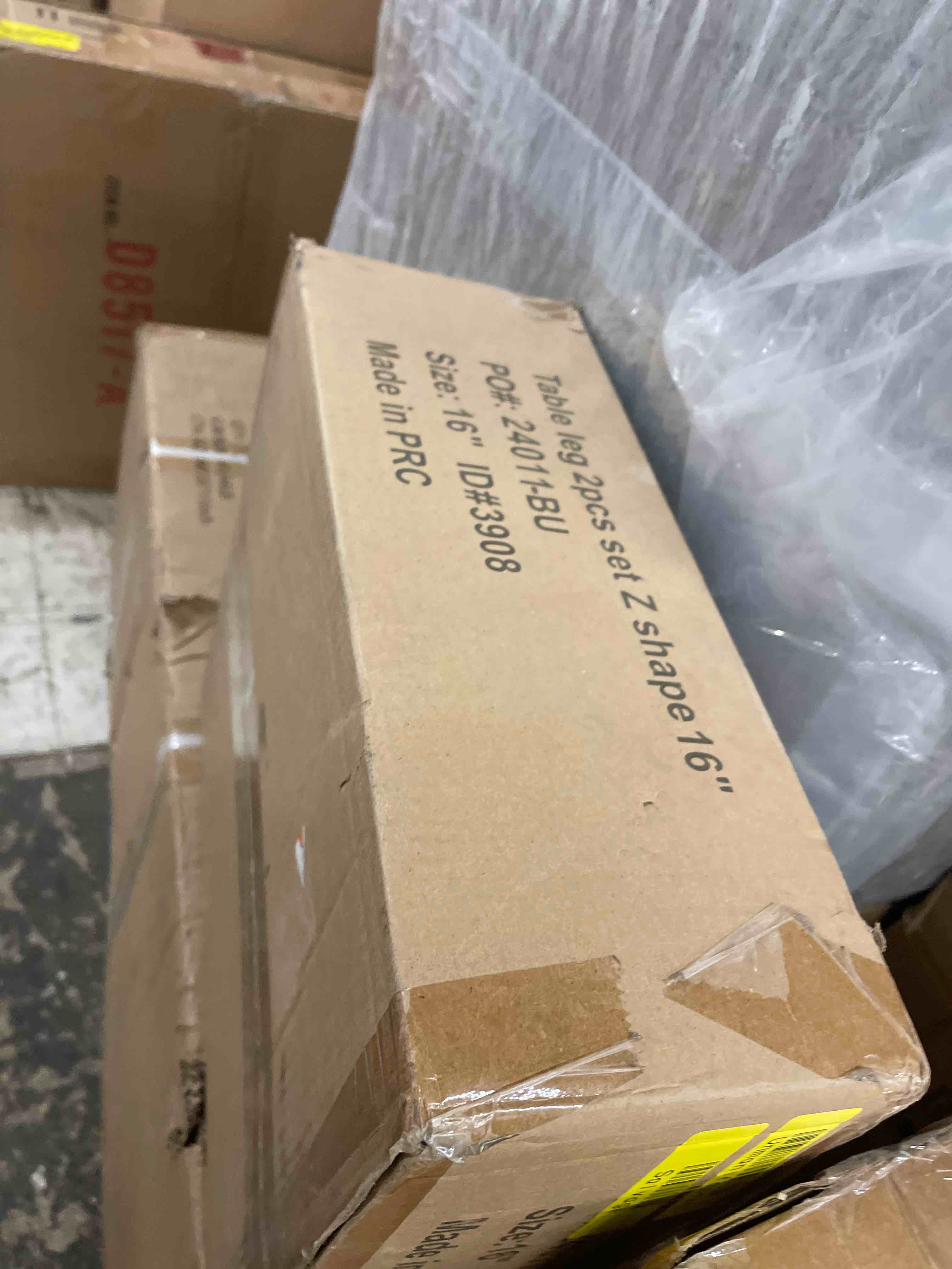 Condition photo showing New/Like New for 16" Metal Bench, Desk and Coffee Table Legs, Heavy Duty Furniture Legs, Black End Table Legs (H16 x W11.8, Set of 2)