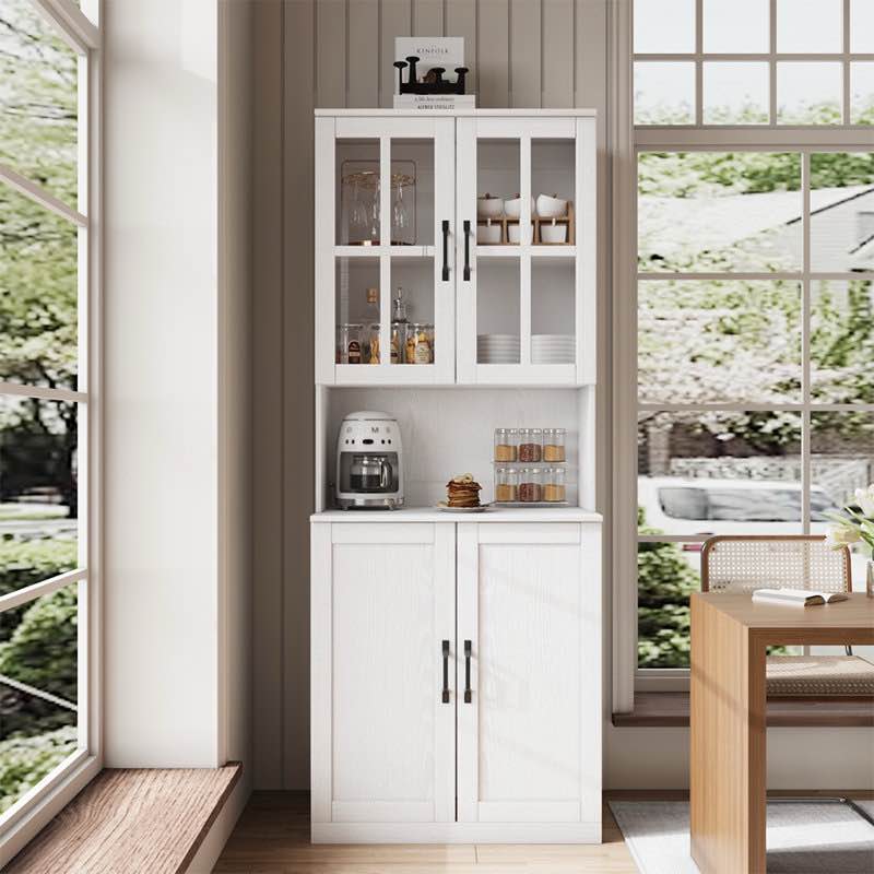 Condition photo showing New/Like New for 71 x 23.6 kitchen pantry with the bookcases glass doors