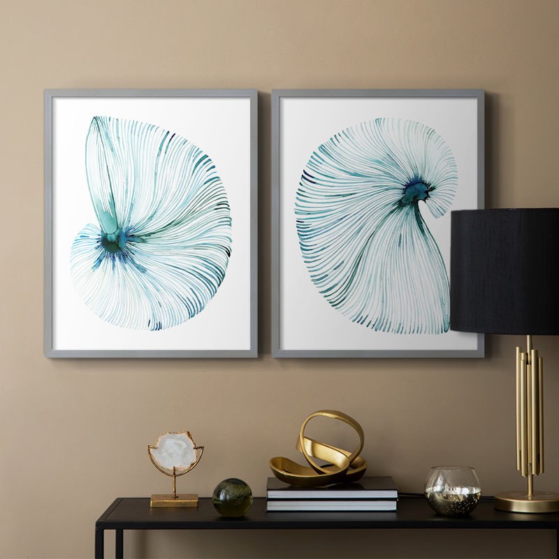Condition photo showing New/Like New for Eye of the Ocean I-Premium Framed Print -Ready to Hang - No Nails Required - No Nails Required (Set of 2)