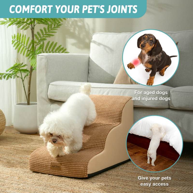 Condition photo showing New/Like New for Dog Stairs Dogs, Pet Step with Leakproof Cover, High Density Foam Cat Ramp for Chair or Sofa