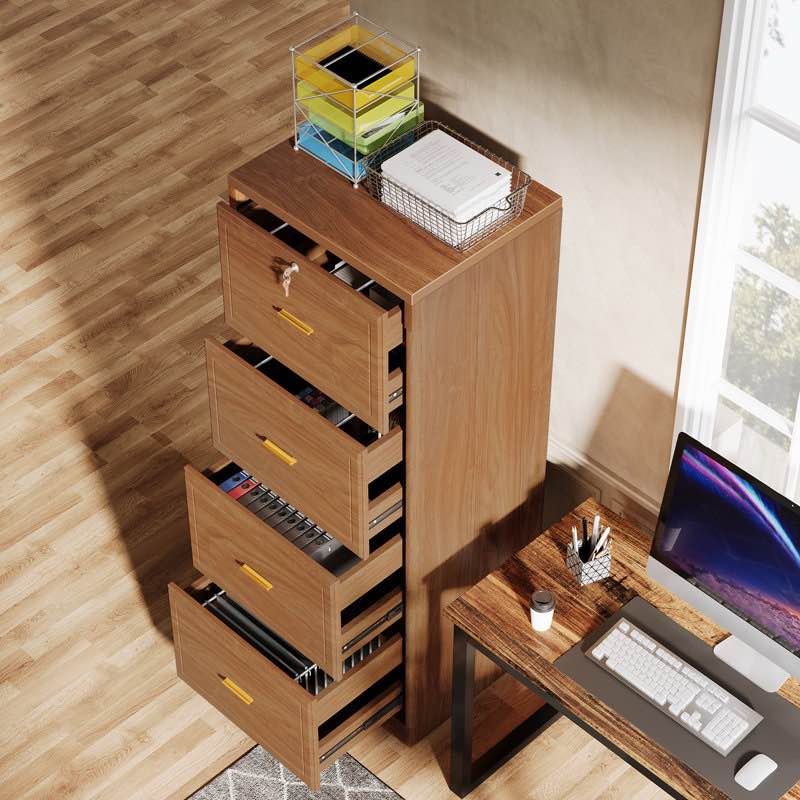 Condition photo showing New/Like New for 4-drawer File Cabinet, Vertical Filing Cabinet With Lock, Wood File Cabinet For Home Office