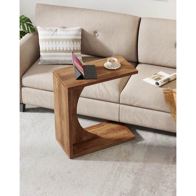 heleana c-shaped end table for couch, sofa side table living room