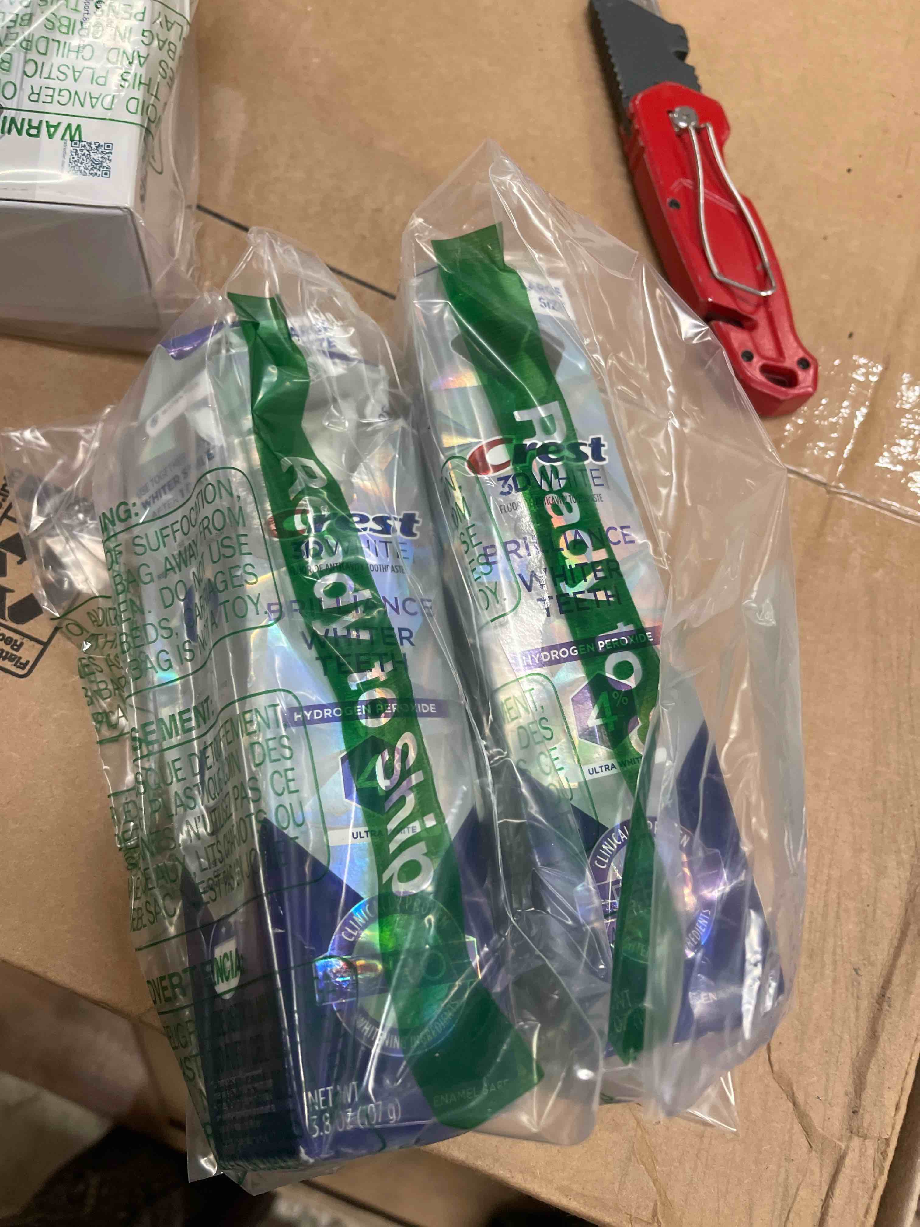 Condition photo showing New/Like New for Crest 3D White Brilliance Pro Ultra White Teeth Whitening Toothpaste, 3.8 oz, Anticavity Fluoride Toothpaste, 4% Hydrogen Peroxide, Active Whitening Protection