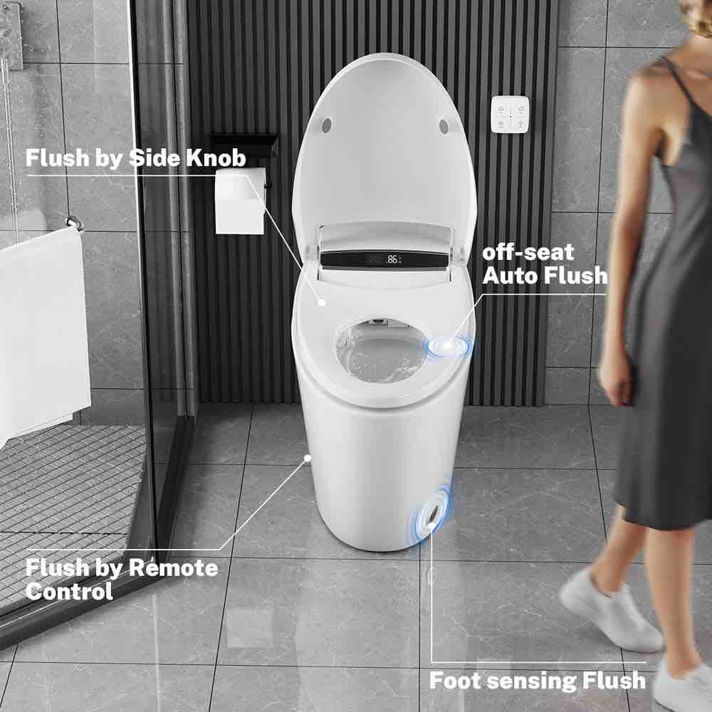 Condition photo showing Good Condition for Smart Toilet, One Piece Tankless Toilet For Bathrooms, Foot Sensor Operation, Heated Seat, Tankless Toilets With Led Display,Auto Open Close Lid/Seat,Slow Close US25032008
