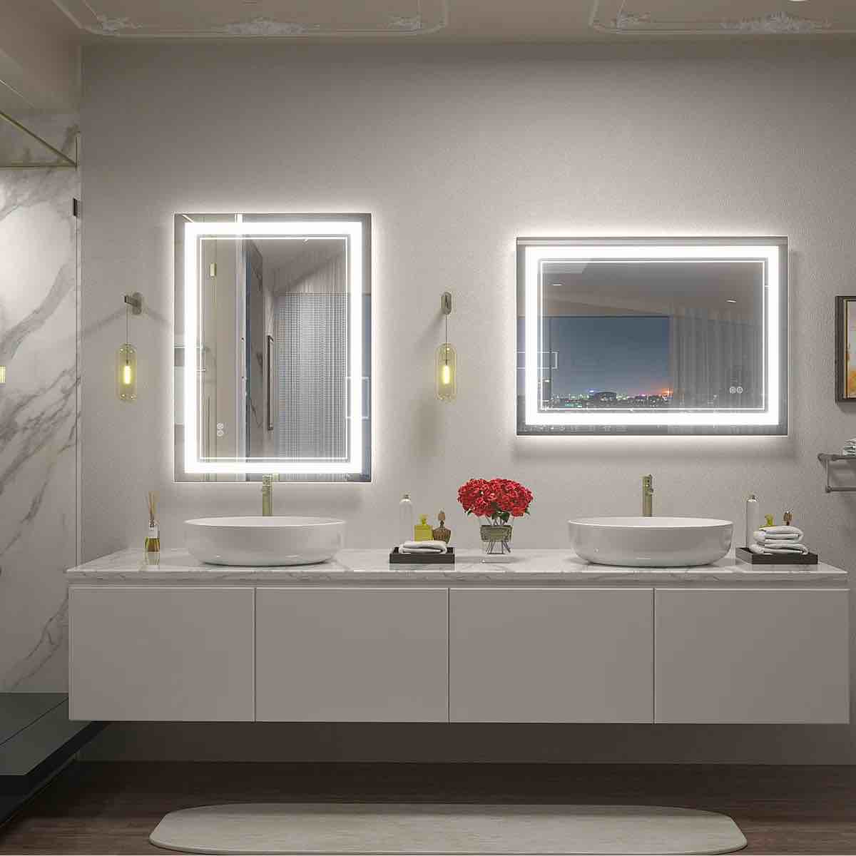 Condition photo showing New/Like New for Aevar UL Certified LED Anti-Fog Tempered Glass Bathroom/Vanity Mirror with 3-Year Warranty 