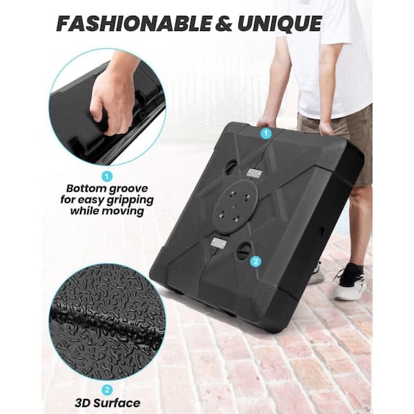 Condition photo showing New/Like New for 350 Lb. Cantilever Umbrella Base With Wheels and Handle