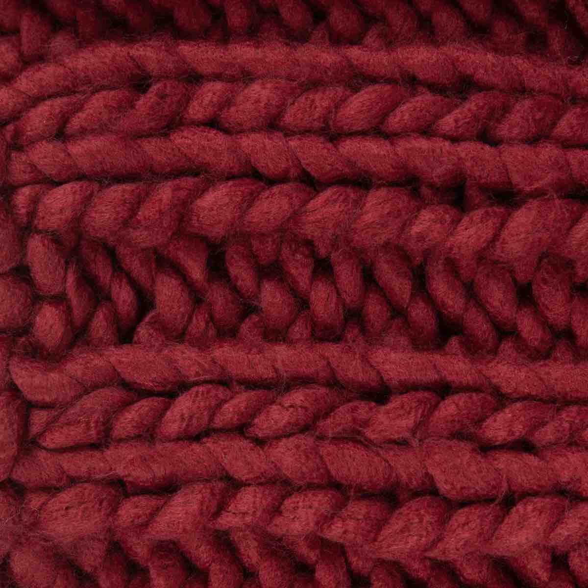 Condition photo showing New/Like New for chunky knit throw blanket red