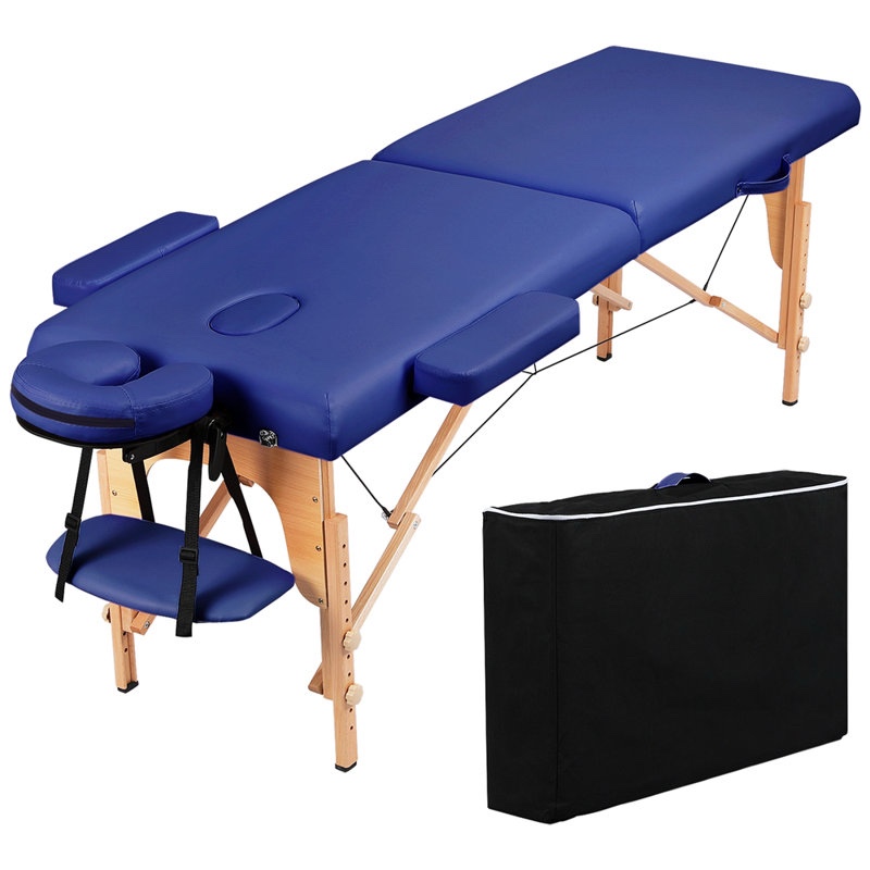 Adjustable Massage Bed Portable Spa Table with Headrest