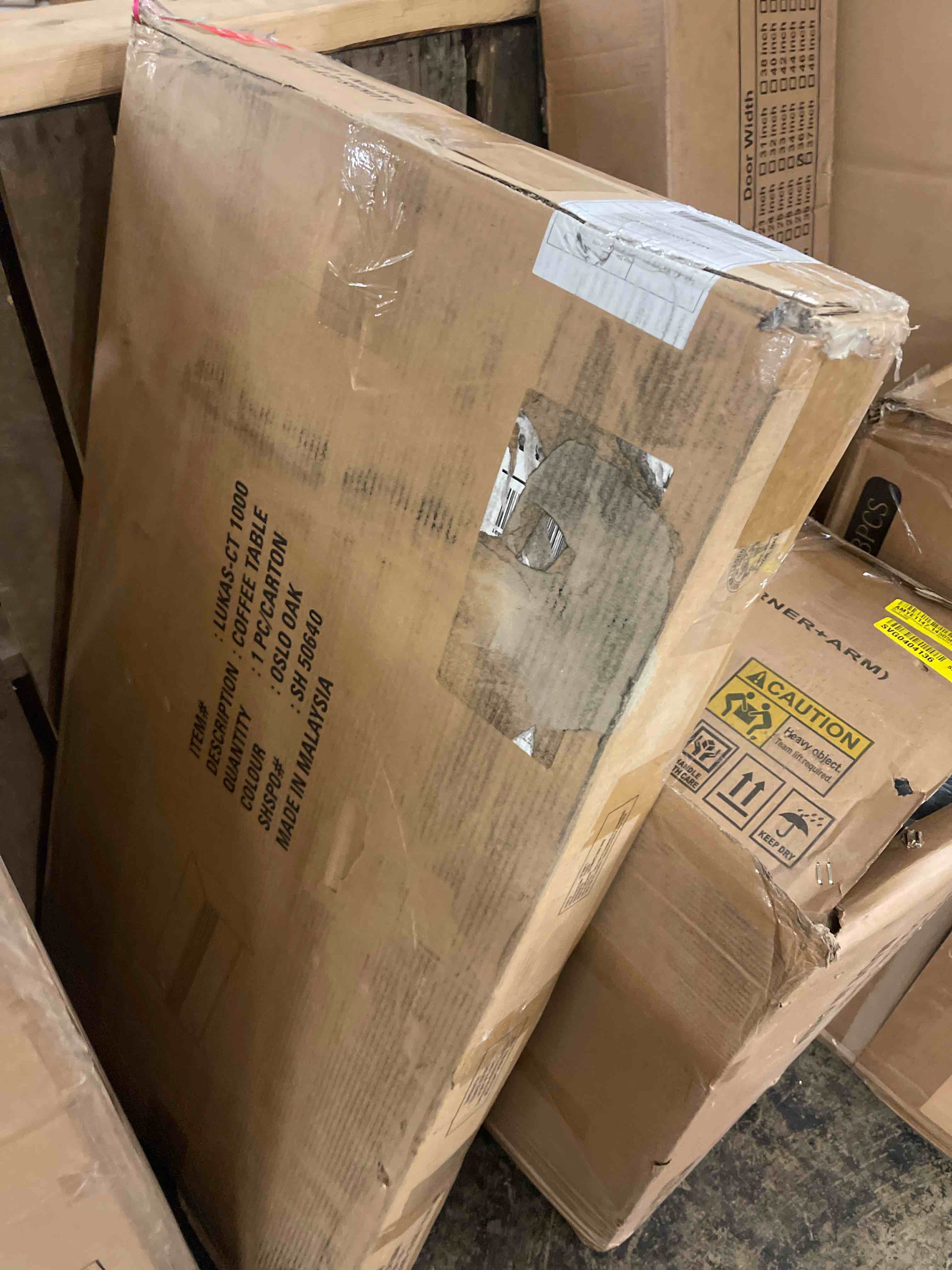 Condition photo showing New/Like New for Lift Top Coffee Table with Open & Hidden Storage, Modern Fluted Coffee Table with Smooth Lift Mechanism, Sturdy Space-Saving Center Table for Home Living Room, Office, Natural Oak