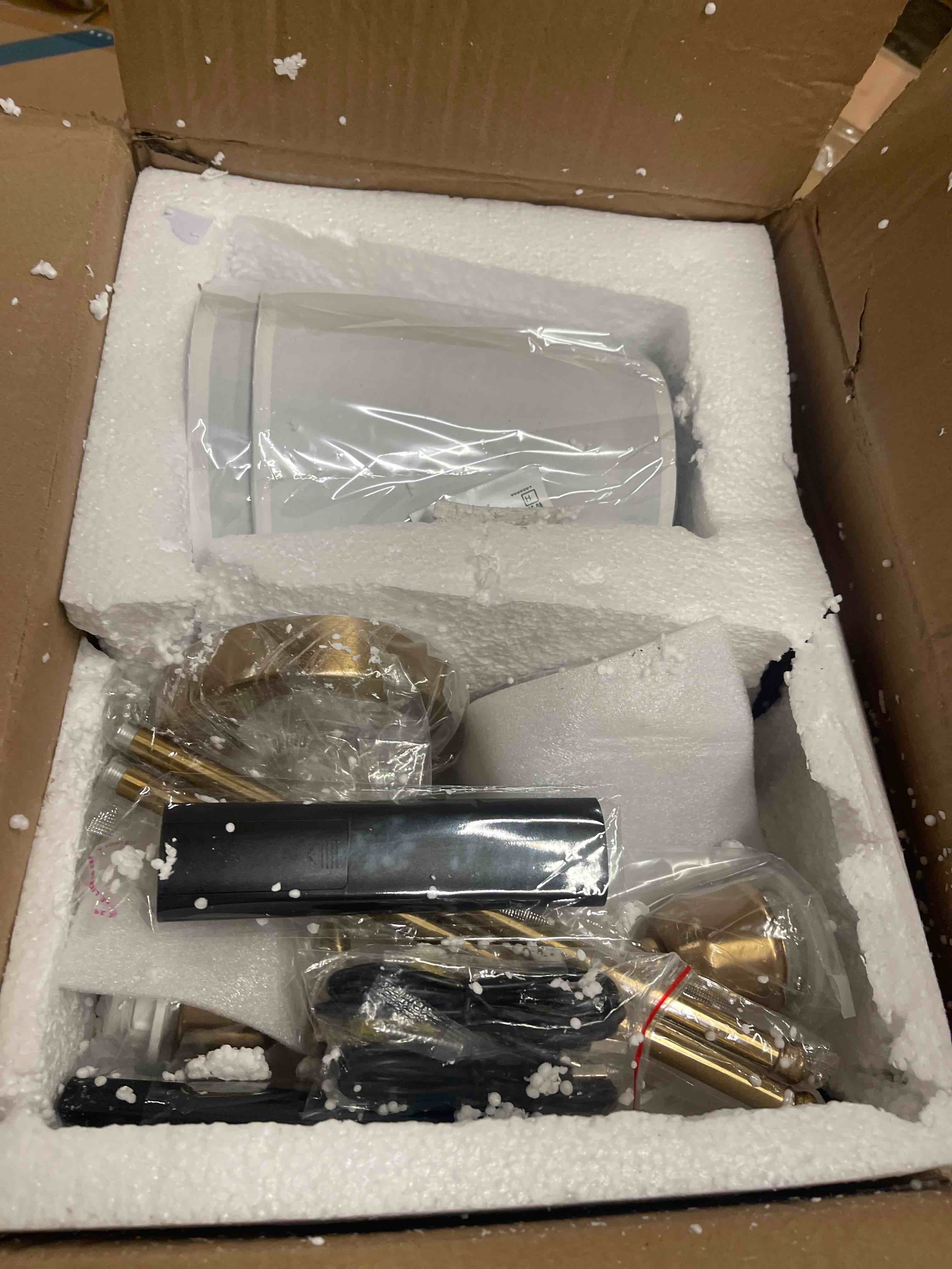 Condition photo showing New/Like New for Wall Sconces Sets of 2, Retro Industrial Wall Lamps, Bathroom Vanity Sconces Wall Lighting with White Fabric Shade, Suitable for Bedroom Living Room Corridor Kitchen