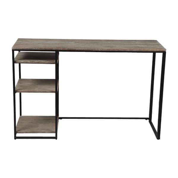 Condition photo showing New/Like New for Sharma 47-inch Mango & Metal Writing Desk with Shelving