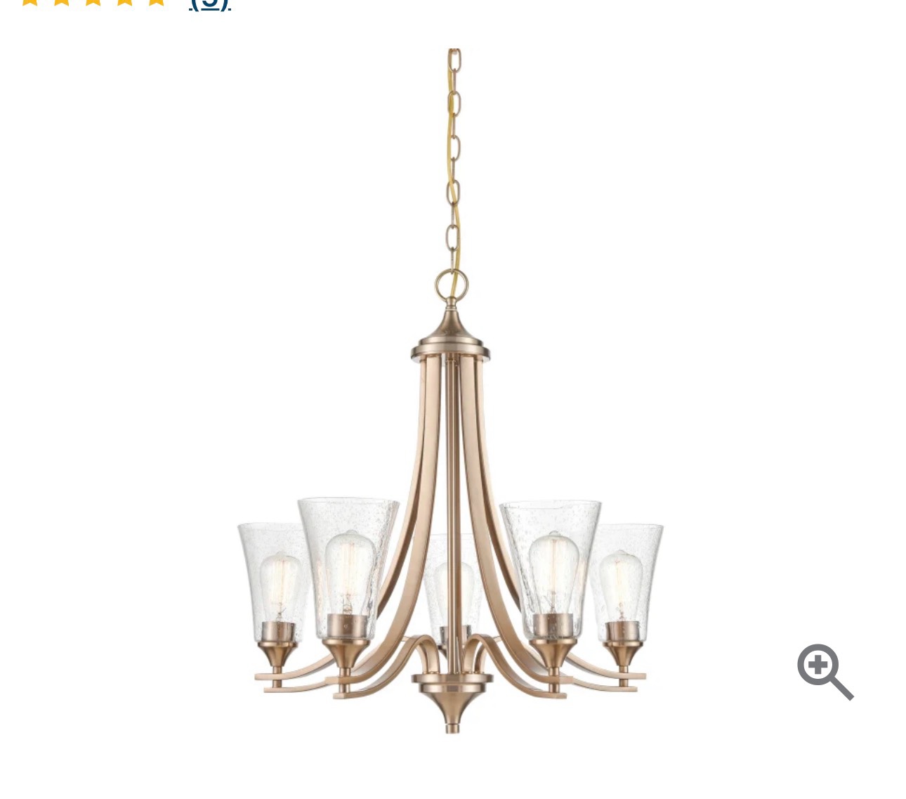 The Millennium Lighting Natalie 3-Light Chandelier (Item #1465-MG) is