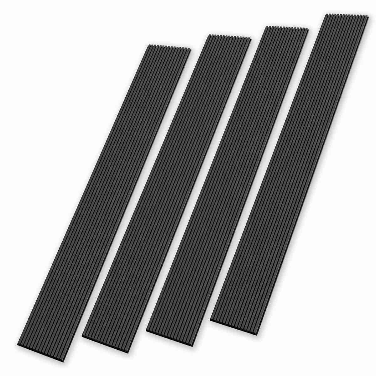 NeatiEase Wood Panels for Wall, 4-Piece 94.5" x 11" Soundproof Wood Slat Wall Panel for Interior Wall Decor Noise Cancelling, Acoustic Wall Panels, Sound Absorbing Panel (Black)