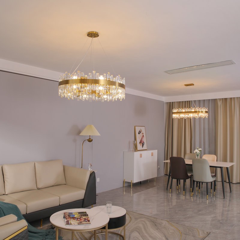 marais dimmable round k9 crystal ceiling light modern chandeliers