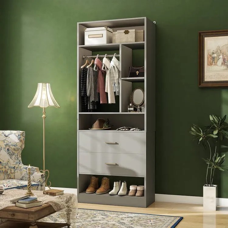 Condition photo showing New/Like New for latitude run freestanding small 2ft closet system with two drawers