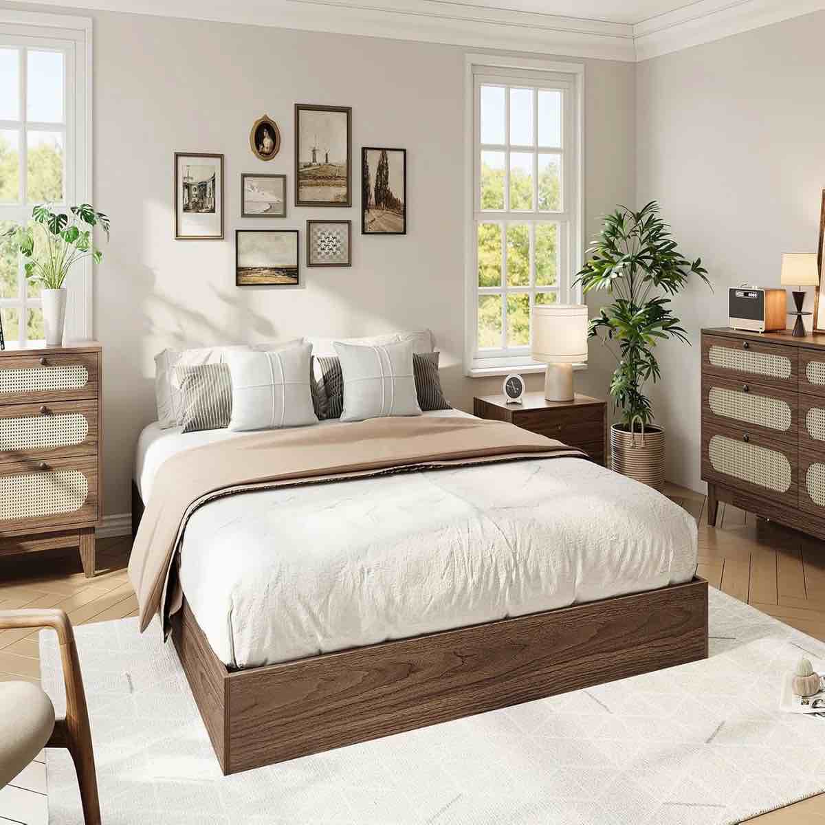 twin size wood platform bed frame wooden bed frame without headboard wood slat support no box spring needed easy assembly