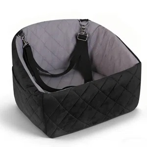 Condition photo showing New/Like New for dog car seat for small dogs,detachable washable dog booster seat under 35lbs, pet car seat travel bed with storage pockets and dog safety belt