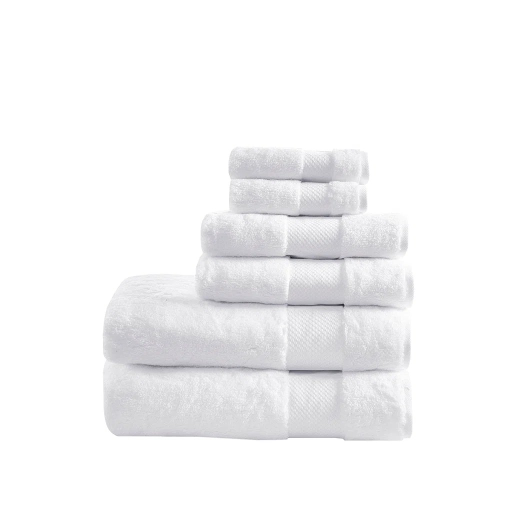 Condition photo showing New/Like New for cotton bath towel set of six white wayfair