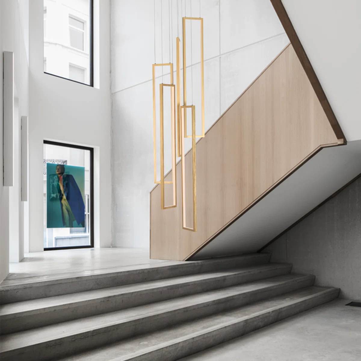 Savea 5-Light High-Ceiling Dimmable Cluster Pendant