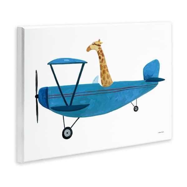 Condition photo showing New/Like New for stupell giraffe pilot in airplane wall plaque art design by rachel nieman