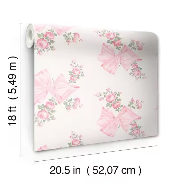 Condition photo showing New/Like New for rosa beaux pink peel and stick wallpaper