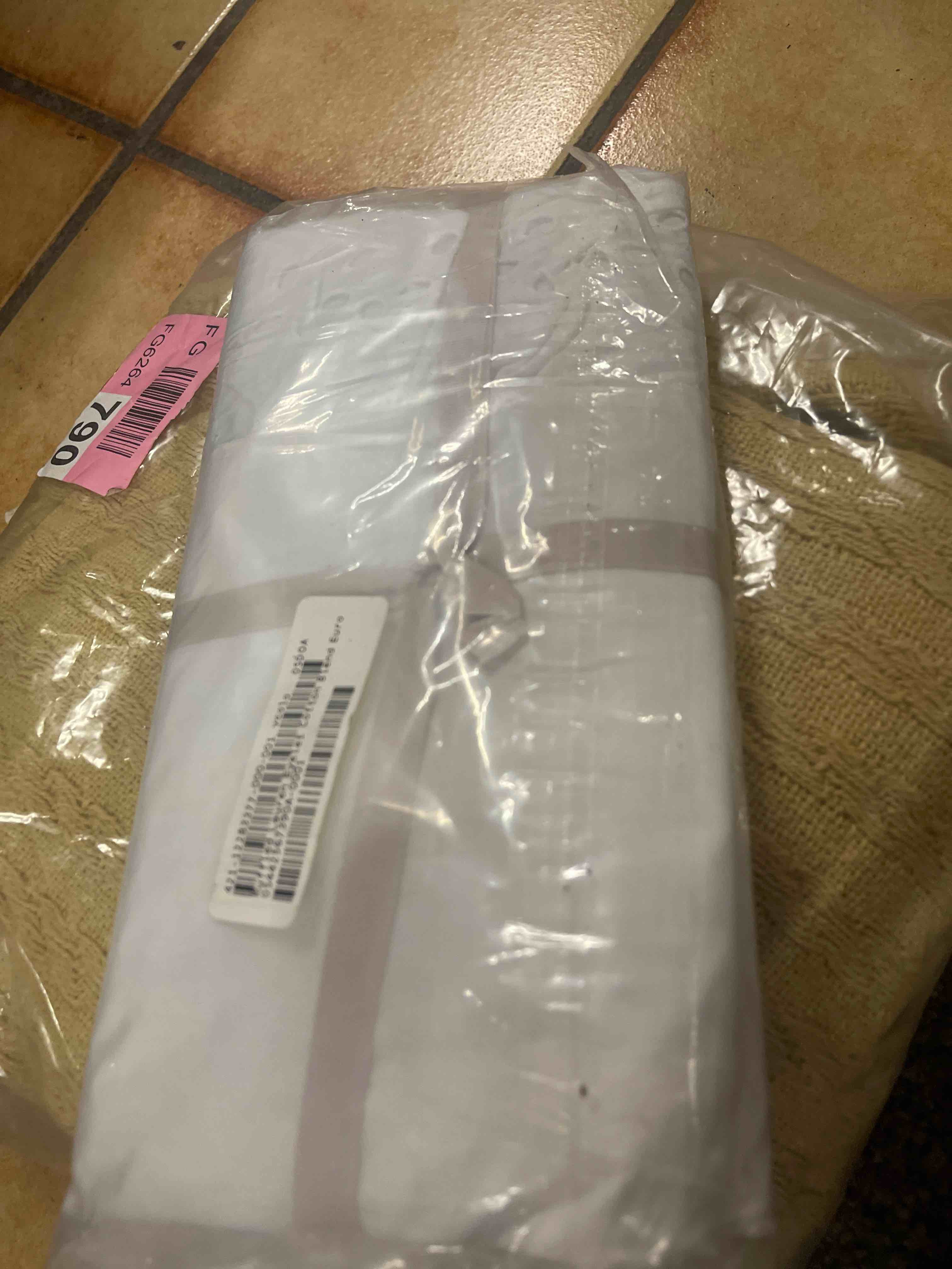Condition photo showing New/Like New for ruffled lauren eyelet cotton blend euro sham - white - euro square
