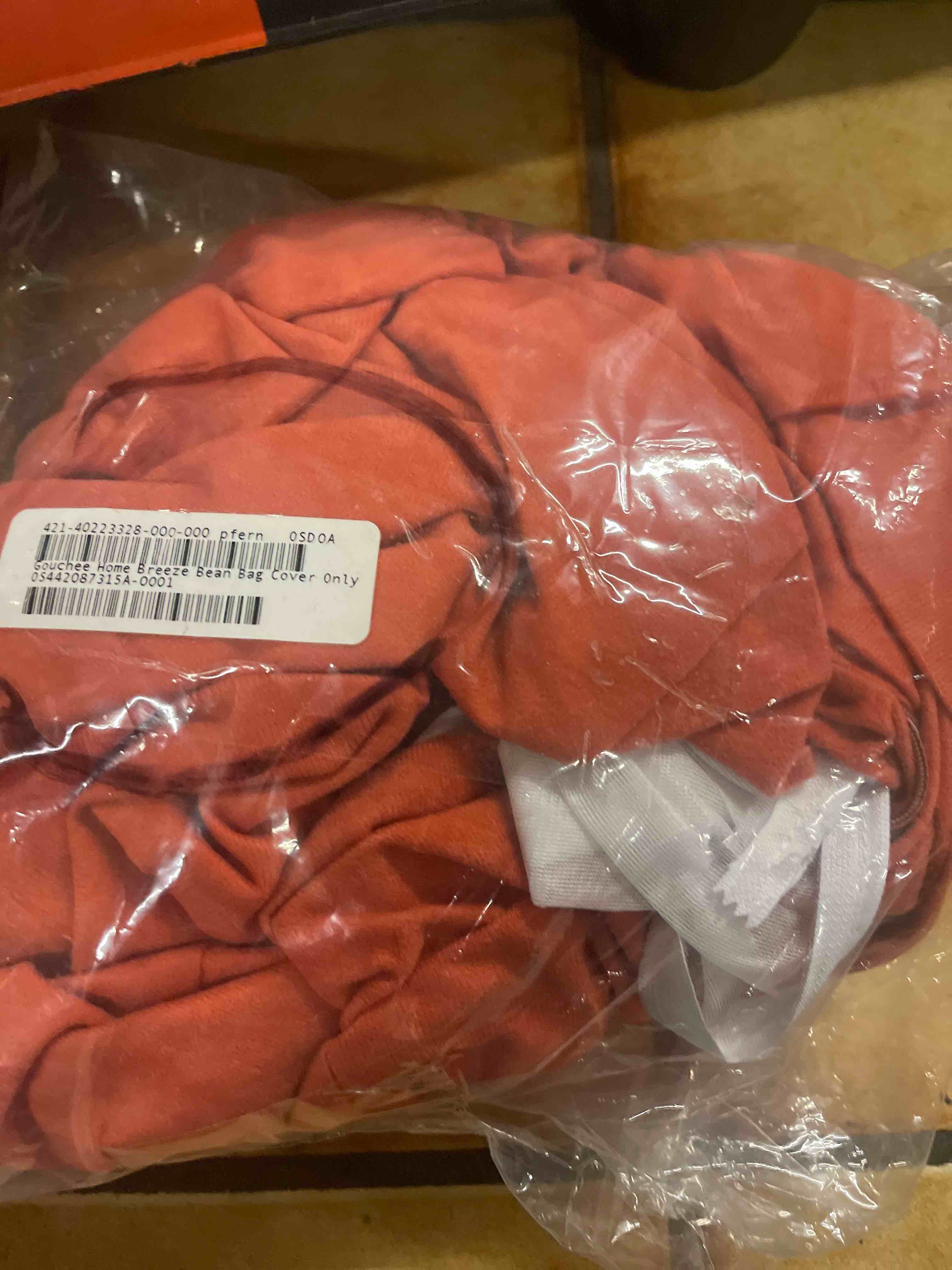 Condition photo showing New/Like New for gouchee home breeze bean bag cover only - orange