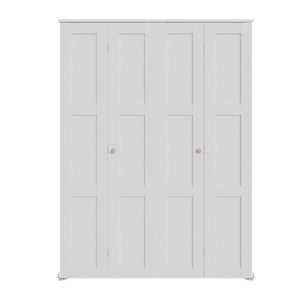 Solid Manufactured Wood Pre-drilled White Bi-Fold Door With Installation Hardware Kit