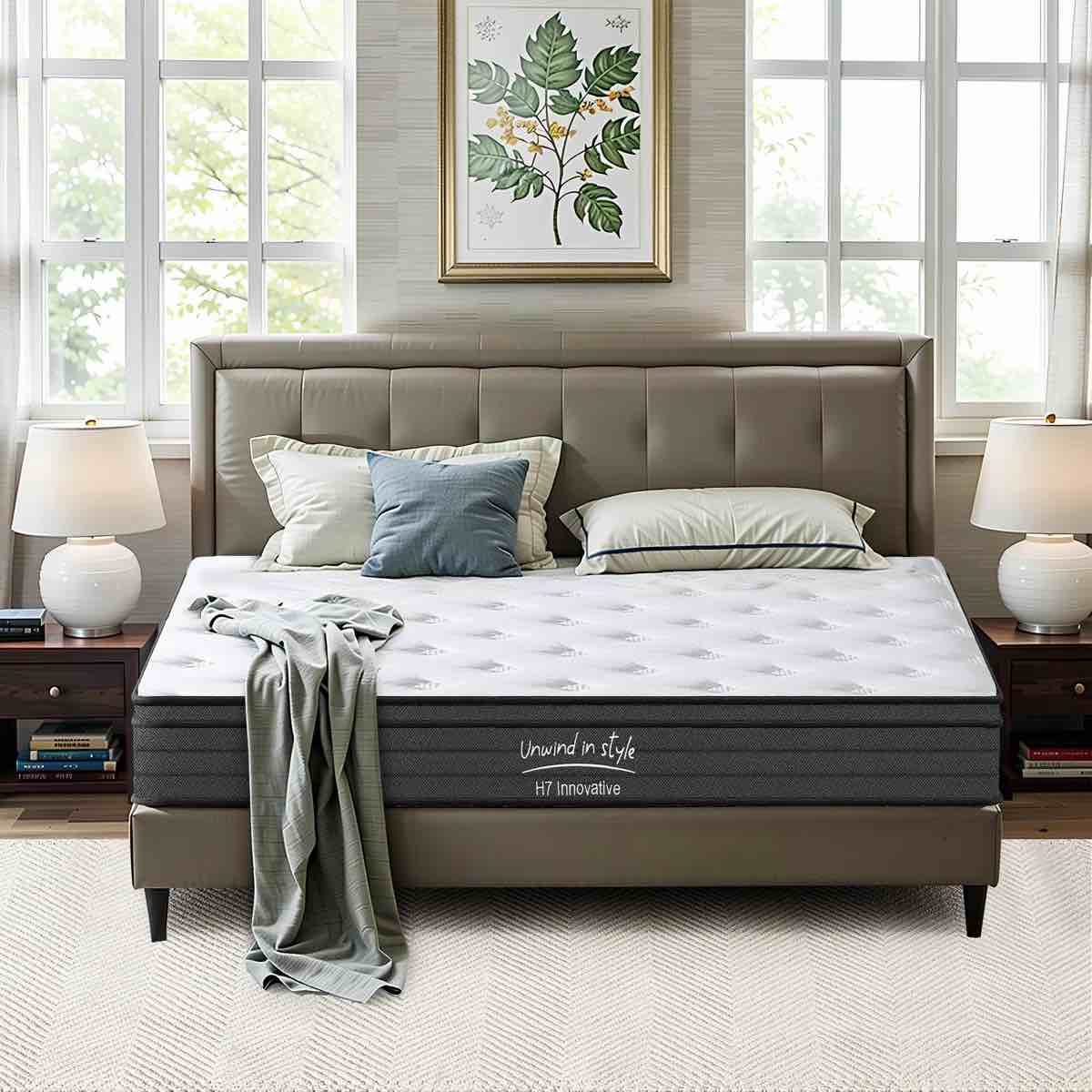 Mattress CertiPUR-US Certified Hybrid Memory Foam Pocket Spring Mattresses-QUEEN