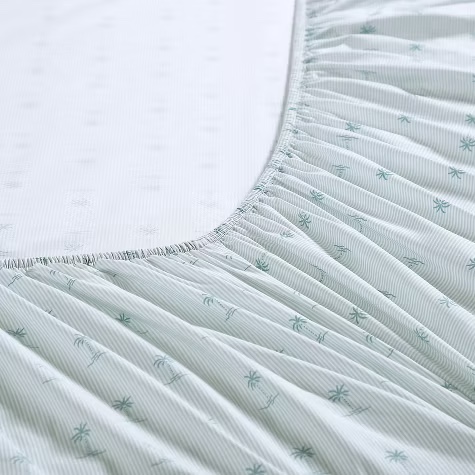 Condition photo showing New/Like New for tommy bahama printed percale cotton sheet set- queen