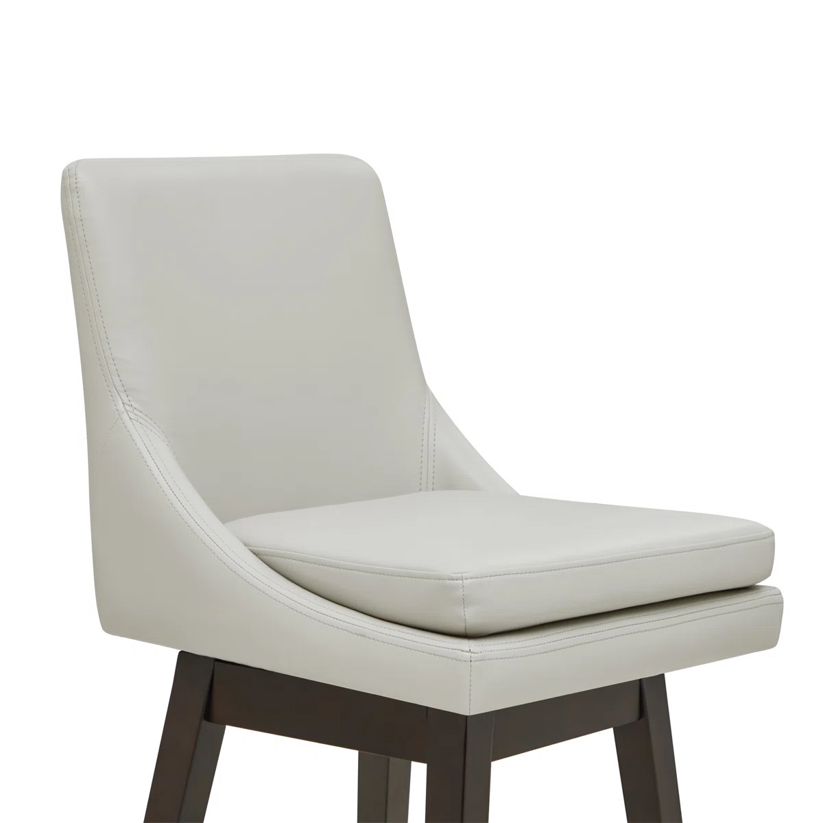 Condition photo showing New/Like New for aleksy swivel upholstered counter stool with solid wood frame (set of 2)
