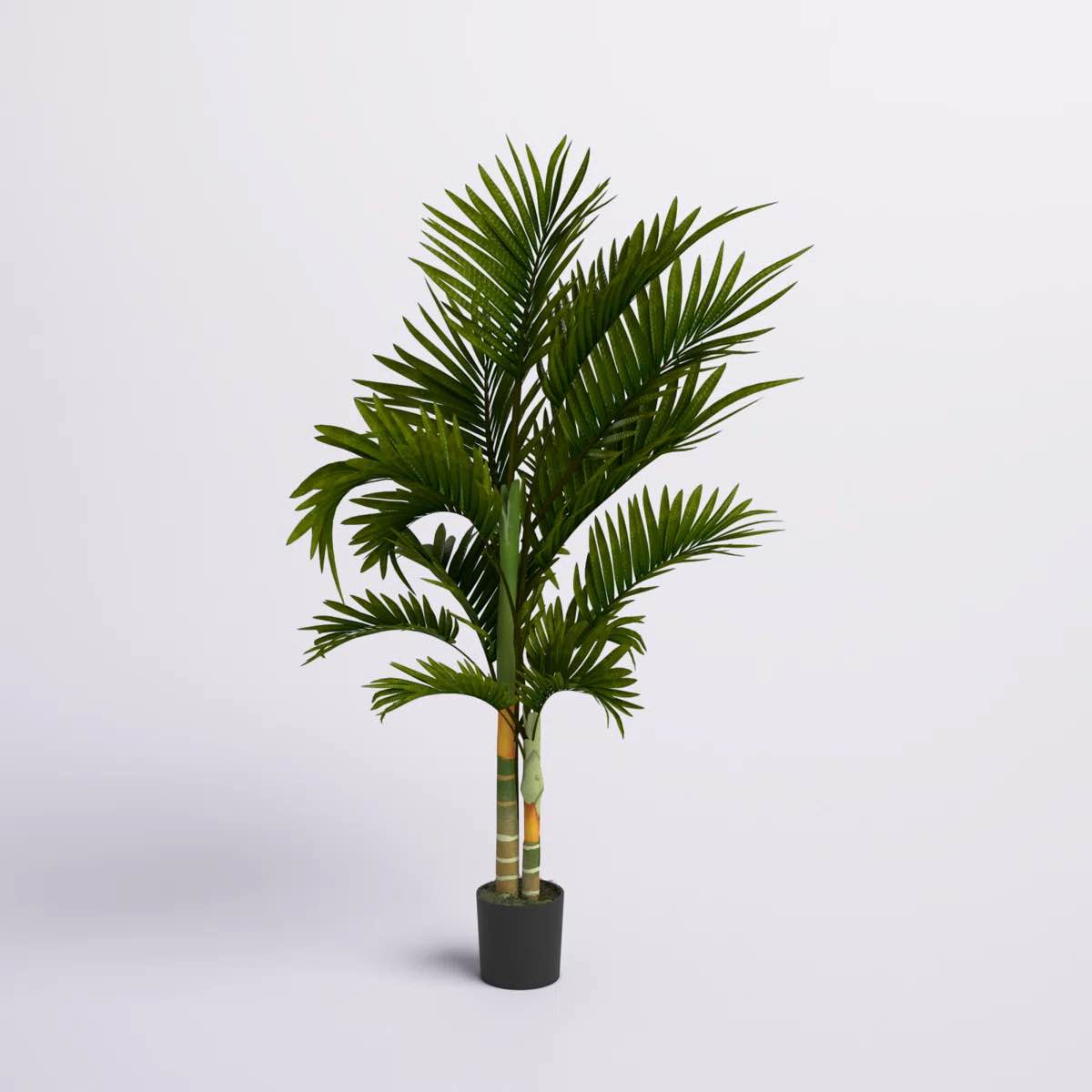 Condition photo showing New/Like New for faux palm tree in planter