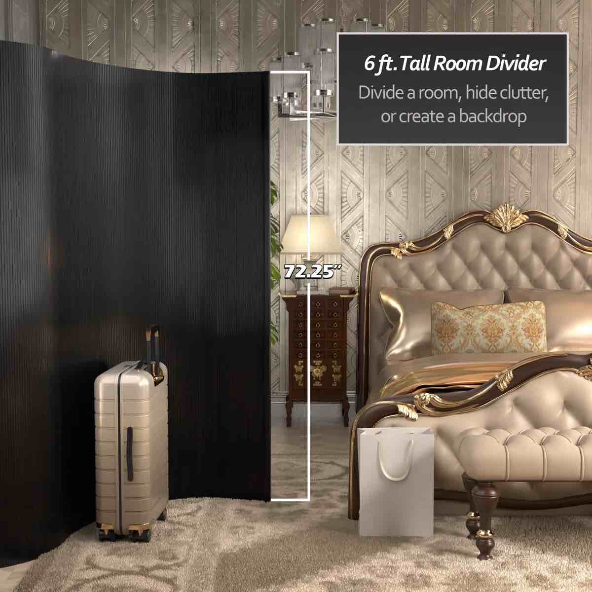 Condition photo showing New/Like New for siena rolling bamboo room divider