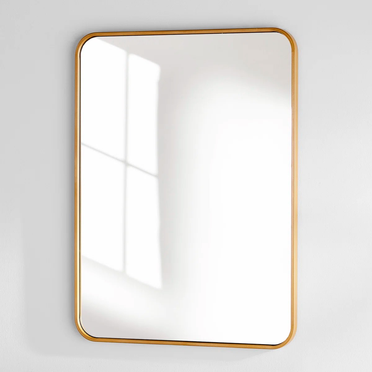 Condition photo showing New/Like New for sabine metal rounded rectangle wall mirror