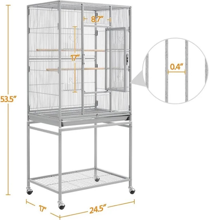 Condition photo showing New/Like New for yaheetech 54-in rolling metal large parrot cage typically