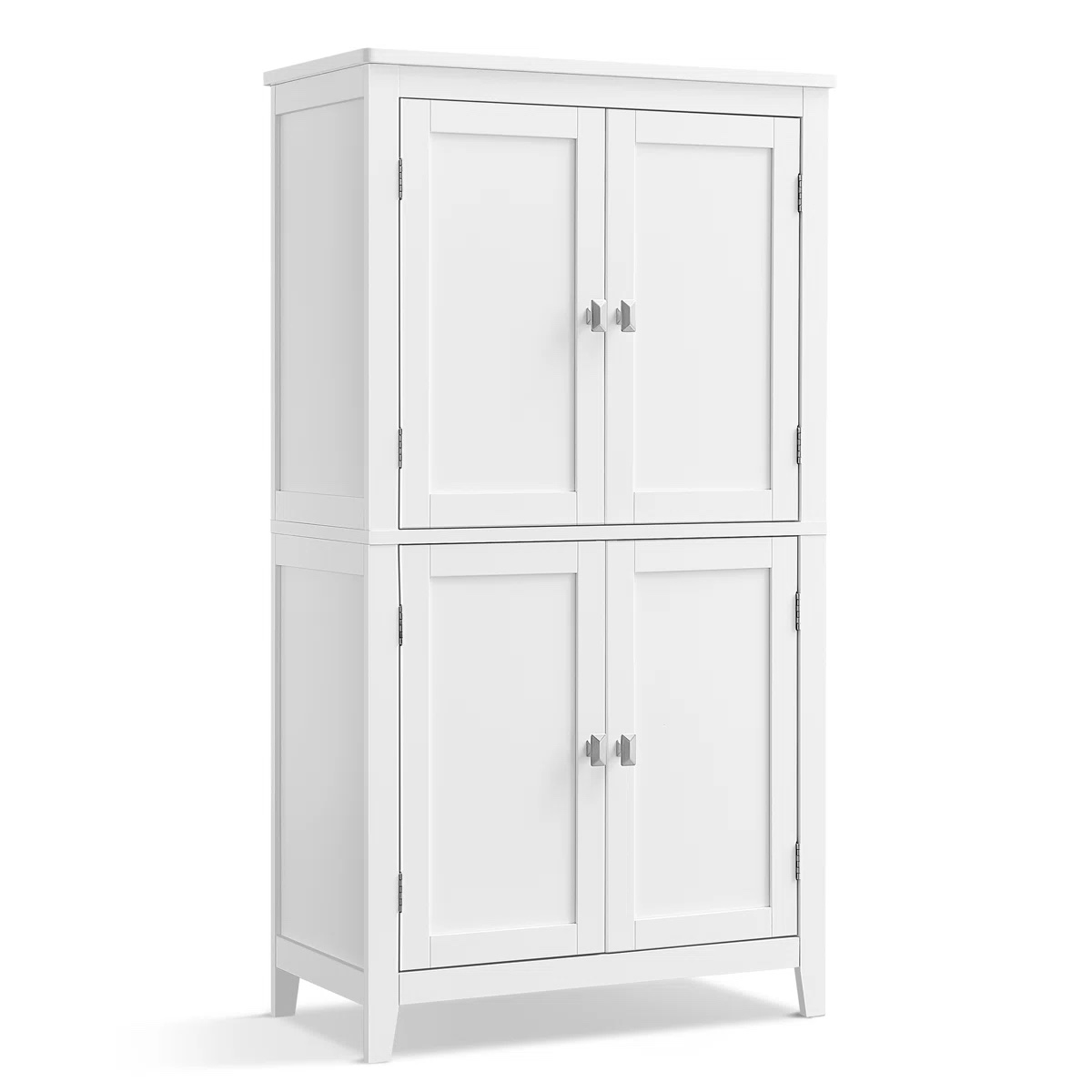Condition photo showing New/Like New for arhavi 42.1" h floor storage cabinet, storage unit, freestanding cabinet with 4 doors