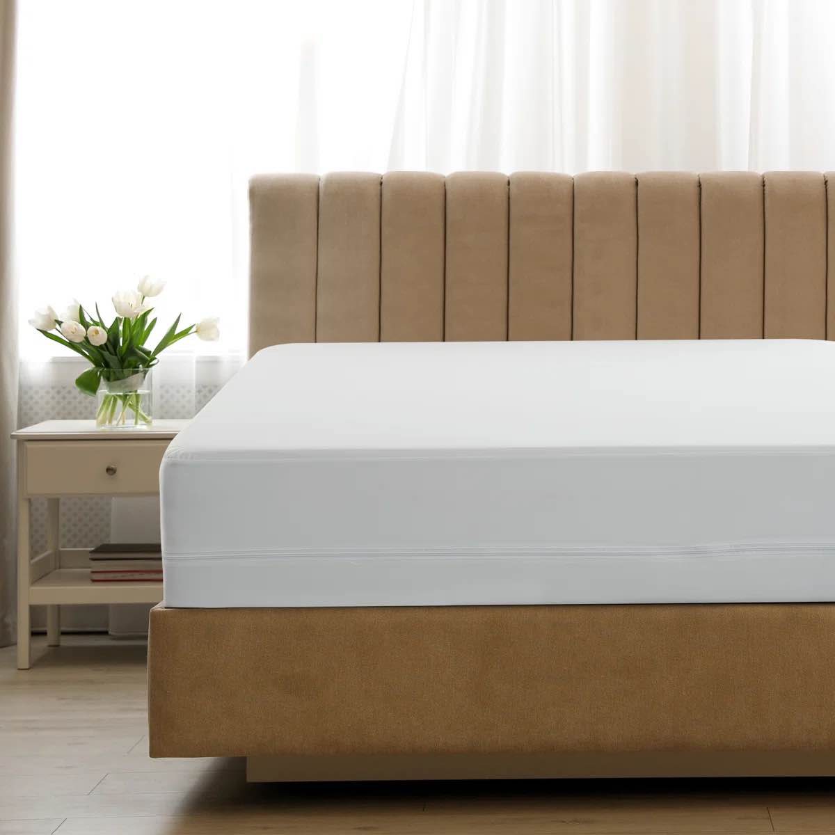 (10) King Mattress Protector 100% Waterproof Bed Bug Protective Mattress Cover - Lux Decor Collection (BID IS PER ITEM, LOT IS FOR 10 WATERPROOF BAGS TOTAL.)