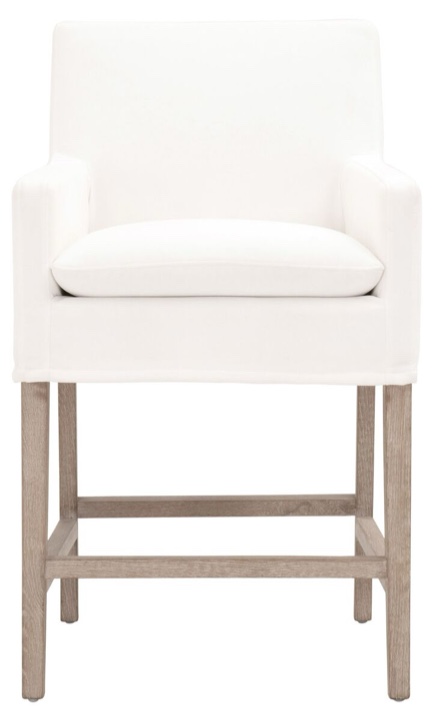 Condition photo showing New/Like New for one kings lane callie slipcover counter stool, pearl performance