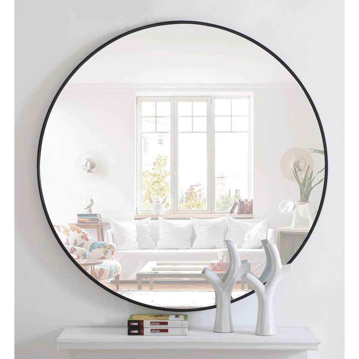 RE/FINE 48 x 48 round bathroom mirror BT1200