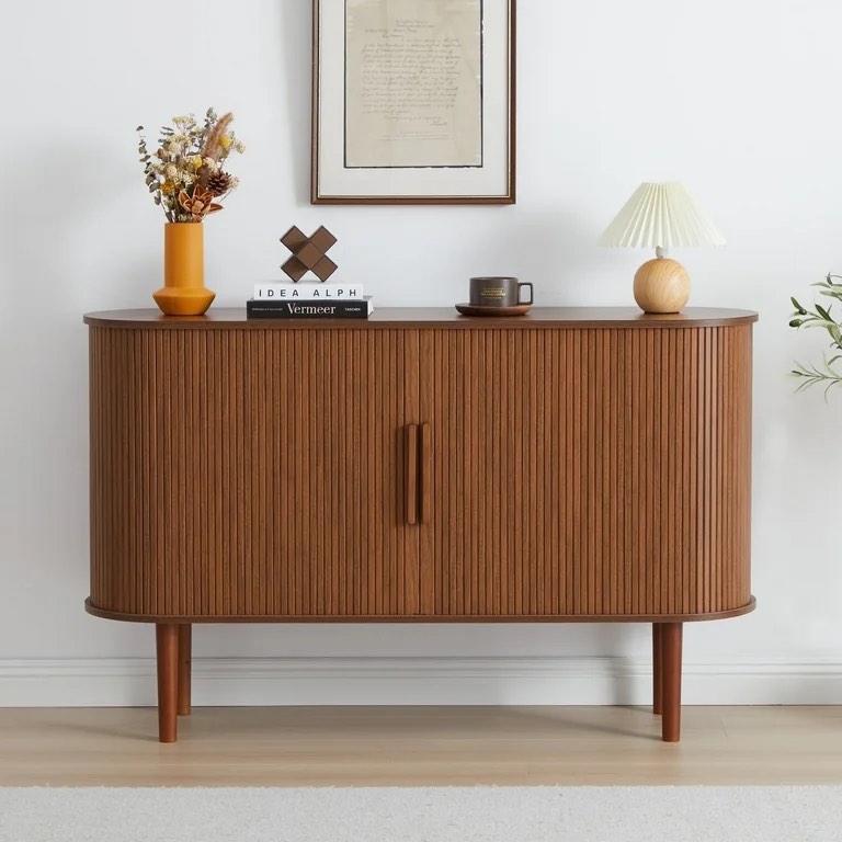 sideboard storage cabinet with doors and shelves - credenza storage cabinet for office, bedroom storage cabinet, hallway storage cabinet, console storage cabinet 
