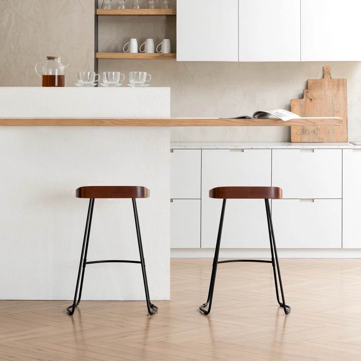 racette counter stool with metal frame