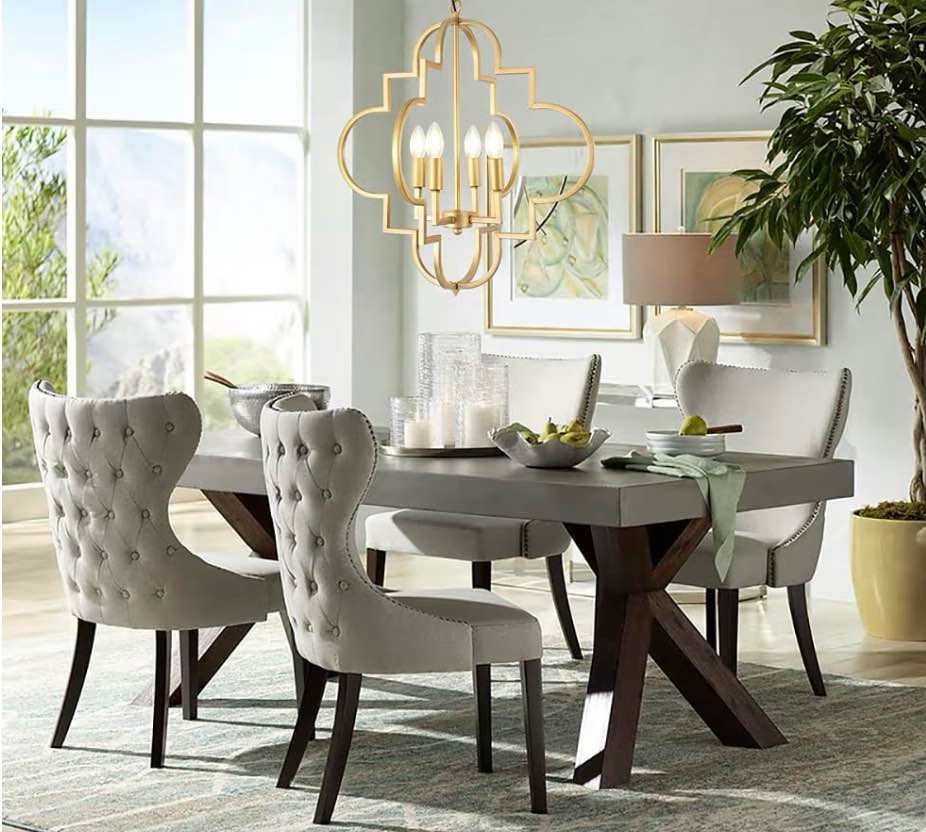 Geometric Orb Chandelier With Adjustable Height, Modern Farmhouse Pendant Light Fixture For Dining Room, Kitchen, Living Room, And Entryway