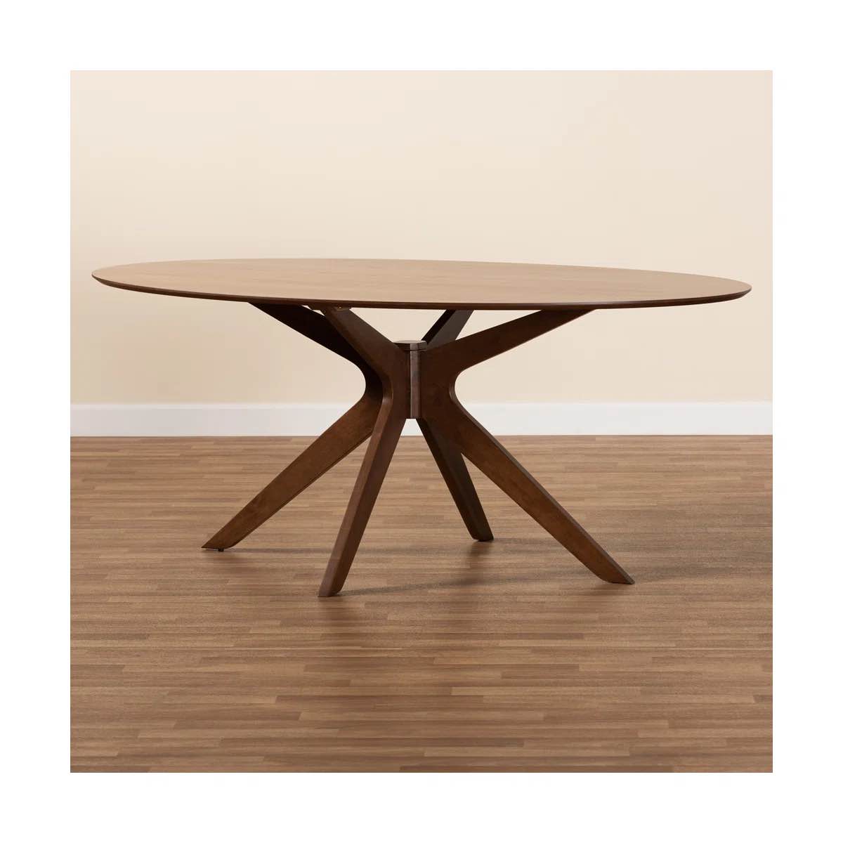Daved Oval Solid Wood Base Dining Table
