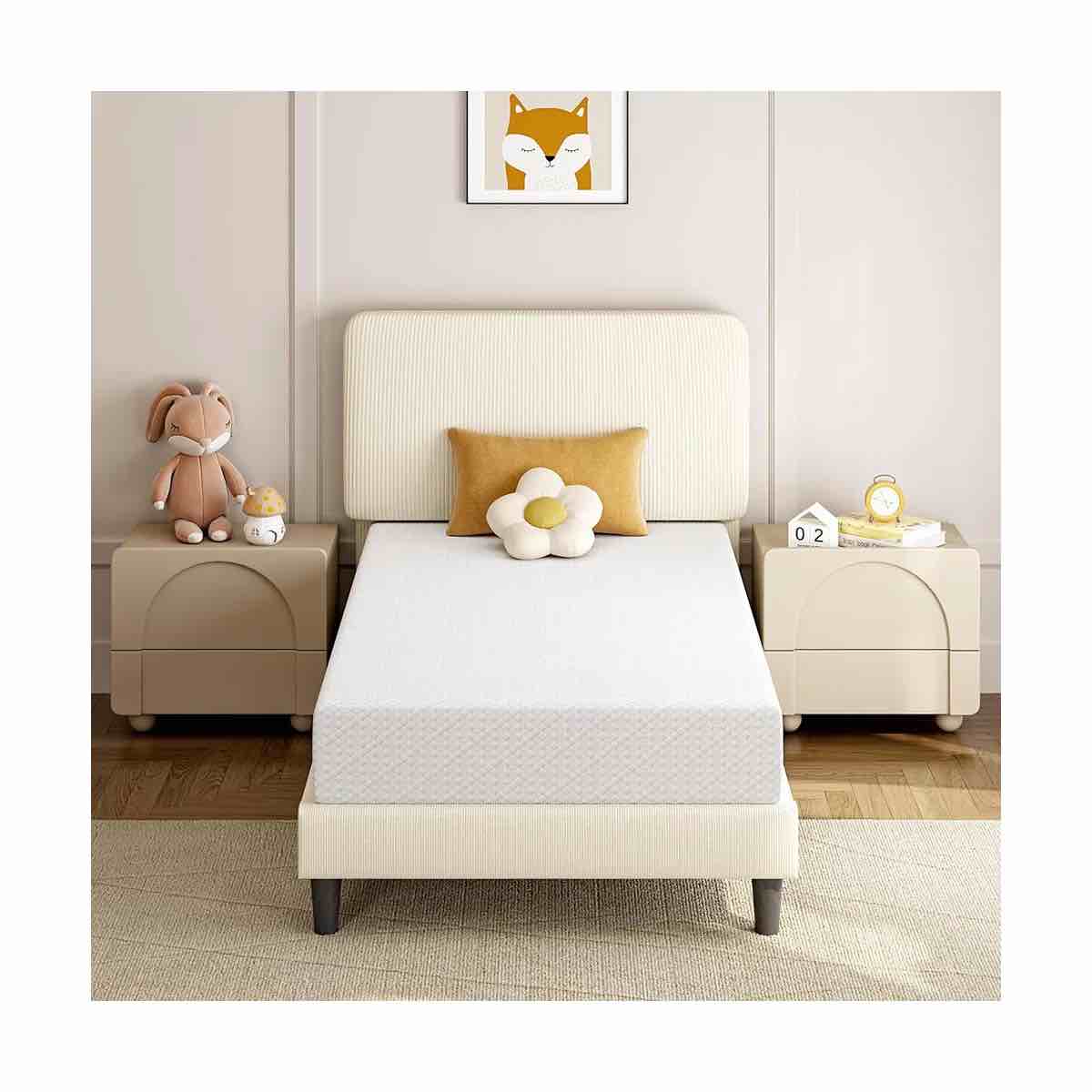8-inch Twin Cooling Gel Memory Foam Mattress With Green Tea, Medium Firm- TWIN